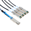 Amphenol SF-QSFP4SFPPS-005 5m QSFP to 4 SFP+ Splitter Cable (26 AWG Passive Copper) - 1 x QSFP+ (40G) to 4 x SFP+ (10G) Connectors (16.4 ft) - Image