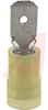 Tab, Quick Disconnect; 12-10 AWG; Brass; Straight; Wire Crimp; Yellow; Tin - 70083076 - Allied Electronics, Inc.