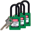 Green Nylon Shackle Safety Padlocks - 123335 - Brady Corporation