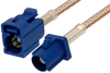 Blue FAKRA Plug to FAKRA Jack Cable 48 Inch Length Using RG316 Coax - PE38756C-48 - Pasternack