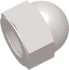 3/8-18 FNPT Commercial Grade Dome Nut, Natural -- AP030375CN - Image