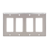 4-Gang Decorative Wall Plates, Stainless Steel Standard Size Polished Finish - 34SBS - Suzhou Ele Mfg Co., Ltd.