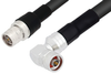 N Male to N Male Right Angle With Times Connectors Cable 36 Inch Length Using LMR-600 Coax - PE3C0111-36 - Pasternack