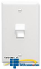 ICC Angled 1-Port 1-Gang Faceplate -- IC107DA1