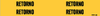 Brady Black on Yellow Self-Adhesive Pipe Marker - Printed Msg = RETORNO - 83561 - 754473-83561 - R. S. Hughes Company, Inc.