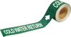 Brady Pipe Markers-To-Go B-736 Green Plastic Self-Adhesive Pipe Marker - 2 in Height - 12 in Length - Printed Msg = COLD WATER RETURN - 73873 - 754473-73873 - R. S. Hughes Company, Inc.