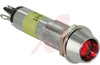 INDICATOR, 9MM LED PANEL MOUNT, BRIGHT CHROME HOUSING, 24VDC, RED - 70081931 - Allied Electronics, Inc.