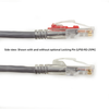 5FT Gray CAT6 550MHz Ethernet Patch CBL UTP CM Locking Slimline - C6PC80-GY-05 - Black Box