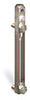 Levelux Standard Steel Liquid Level Gage, 6” Centerline, Front Mount 1/2