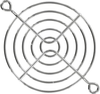80mm Wire Form Fan Guard, Bright Nickel Chrome Finish - 8138 - Qualtek Electronics Corp.