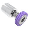 Captive Screw, M3 X 0.5, Flare-in, TORX®, Knurled Purple Knob - 52-35-11-4-012 - Southco