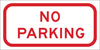 Brady B-959 Aluminum Rectangle White Parking Restriction, Permission & Information Sign - Reflective - TEXT: NO PARKING - 115614 - 754473-18977 - R. S. Hughes Company, Inc.