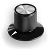 Round Control Knob with Skirt -- RB-67-0-SK - Image