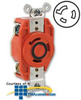 Leviton 30 AMP, 600V, Single Flush Receptacle with.. -- 2650-IG - Image