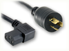 LOCKING NEMA L6-15P to IEC-60320-C13 RIGHT ANGLE HOME // Power Cords // High Voltage Power Cords // Locking Blade Power Cords - 1812.096 - Quail Electronics