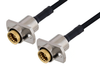 Slide-On BMA Jack 2 Hole Flange to Slide-On BMA Jack 2 Hole Flange Cable 60 Inch Length Using PE-SR405FLJ Coax - PE3C4845-60 - Pasternack