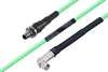 Temperature Conditioned SMA Female Bulkhead to SMA Male Right Angle Low Loss Cable 36 Inch Length Using PE-P142LL Coax - PE3M0145-36 - Pasternack