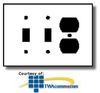 Leviton Commercial Grade Nylon Wallplates 3-Gang 2-Toggle.. - 80721 - TelephoneStuff.com