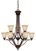 3419BB-287 Mid. Chandeliers-Glass Up - 431434 - Capital Lighting, Inc.