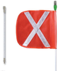 8' Lighted General-Purpose Split Pole Warning Whip with Quick Disconnect Base and 16
