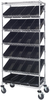 Cart W/ Bin, 7Shelves, 24Bins, Blk; No. Of Bins Quantum Storage - 44AC5743 - Newark, An Avnet Company