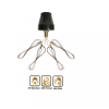 5GHz + LTE + GPS + Wi-Fi Screw Mount Antenna (Cup Shaped) with RG316 (L-3m) Cable | 2xSMA (M) / RP SMA (M) / SMA (F) Connector -- ET-4BWPS-4L3-SMRS-2SMS-SFS-BH - Image