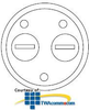 Hubbell Round Floor Box Flush Cover - 1-1/2" Duplex.. - S3725 - TelephoneStuff.com