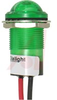 Indicator,Pnl;NoRelamp;Green;0.688In;Lens Green;24VDC;Hex Nut;Leadwires;LED - 70082476 - Allied Electronics, Inc.
