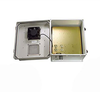 14x12x07 Fiberglass Reinf Polyester FRP Weatherproof Outdoor IP24 NEMA 3R Enclosure, 120 VAC MNT PLT, Mechanical Thermostat Heat & Fan Gray -- TEF141207-1HF - Image