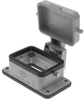 Standard, Rectangular Base, Bulkhead mount, size 44.27, 2 Pegs & cover - CHI-06LCS - Mencom Corporation