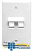 ICC Angled 2-Port 1-Gang Faceplate - IC107DA2 - TelephoneStuff.com