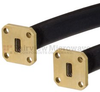WR-28 Seamless Flexible Waveguide in 12 Inch Using UG-599/U Square Cover Flange With a 26.5 GHz to 40 GHz Frequency Range - SMW28SF005-12 - Fairview Microwave Inc.