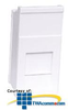 Hubbell 2 Port Flat Shuttered (25mm x 50mm) - EM1S - TelephoneStuff.com