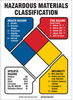 Brady B-302 Polyester Rectangle Chemical, Biohazard, Hazardous & Flammable Material Sign - 10 in Width x 14 in Height - Laminated - TEXT: (M) NFR - 60054 - 754473-60054 - R. S. Hughes Company, Inc.