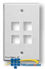 Legrand - On-Q 4 Port ValuePort Wall Plate (Pkg of 25) - 364402-0X - TelephoneStuff.com
