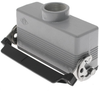 Standard, Rectangular Hood, size 104.27, Single Latch with gasket, Top PG21 cable entry - CHV-24LG - Mencom Corporation
