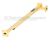 10 dB WR-42 Waveguide Broadwall Coupler with UG-595/U Square Cover Flange and H-Plane Coupled Port from 18 GHz to 26.5 GHz in Brass Copper -- SMW42HC001-10 - Image