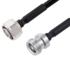 Low PIM 4.1/9.5 Mini DIN Male to 4.1/9.5 Mini DIN Female Cable 1/4 inch Superflexible Coax in 24 Inch - FMCA2232-24 - Fairview Microwave Inc.