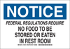 Brady B-401 Polystyrene Rectangle White Food Sanitation Sign - 14 in Width x 10 in Height - 128416 - 754473-77314 - R. S. Hughes Company, Inc.