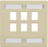 6-Port Ivory Double-Gang Wallplate - WPC7478 - Black Box