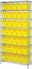 Open Wire Shelving, 8Shelves, 35Bin, Yel; Shelving Unit Type Quantum Storage - 44AC8525 - Newark, An Avnet Company