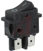 Switch, Rocker, SNAP IN, 15A@125 VAC OR250 VAC, 1/4 HP@125 VAC, 1/2HP@250 VAC - 70128626 - Allied Electronics, Inc.