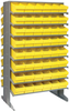 2 Side Sloped Rack, 16Shelves, 96Bin/yel; Shelving Unit Type Quantum Storage - 44AC6404 - Newark, An Avnet Company