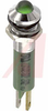Indicator,Pnl-Mnt;Sun LED;Green;1300mcd;8mm;12VDC;Satin Chrome;44mm;-25degC - 70011604 - Allied Electronics, Inc.