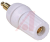 Binding Post, Single; Larger Stud Nut; 30 A; 1000 V; Gold Plated Brass; White; - 70120885 - Allied Electronics, Inc.