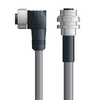 DN4110094F02 - LAPP UNITRONIC® DeviceNet Cordsets 14 & 18 AWG / 1 + 1 pair Bus - Gray PVC - 7/8 in Female 90 deg / M12 Female Bulkhead connectors - 2m - OLFDN4110094F02 - Lapp Tannehill