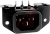 Inlet; PCB; 250 VAC; 10 A; gt 10 Megohms @ 500 VDC; 3 kV @ 50 Hz; Thermoplastic - 70080801 - Allied Electronics, Inc.
