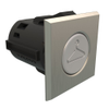 Point Coat Hook, Snap-in, Square Brushed Nickel Flange, Satin Hook - MP-07-212-32-2 - Southco