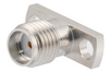 SMA Female (Jack) Connector Field Replaceable 2 Hole Flange (Panel Mount) 0.009 inch Pin, .400 inch Hole Spacing with Metal Contact Ring - FMCN1628 - Fairview Microwave Inc.