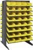 2 Side Sloped Rack, 16Shelves, 64Bin/yel; Shelving Unit Type Quantum Storage - 44AC6356 - Newark, An Avnet Company